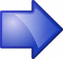 Shapes - Arrow Blue Right clip art 