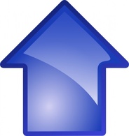 Shapes - Arrow Blue Up clip art 