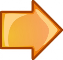 Shapes - Arrow Orange Right clip art 