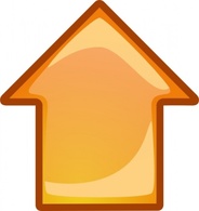 Shapes - Arrow Orange Up clip art 