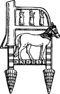 Objects - Assyrian Chair clip art 