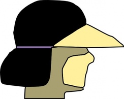 Athelete Wearing Visor clip art 