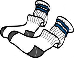 Fashion - Athletic Crew Socks clip art 