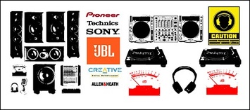 Audio equipment and audio brand LOGO Vector