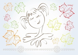 Cartoon - Autumn Girl 