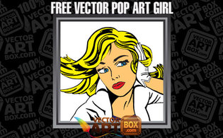 Awesome Free Vector Pop Art Girl Illustration