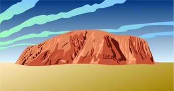 Ayres Rock Australia clip art Preview