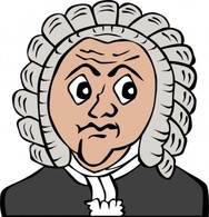 Bach Cartoon Bust clip art Preview