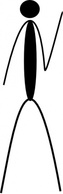 Human - Back Raised Hand clip art 