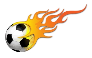 Sports - Ball On Fire Vector Image 