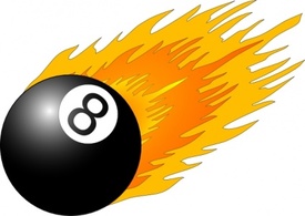 Objects - Ball With Flames clip art 