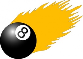 Objects - Ball With Flames clip art 