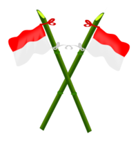 Bamboo and Indonesian flag-2 Preview