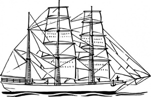 Bark Ship clip art