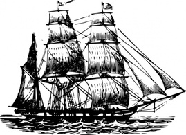 Bark Ship clip art