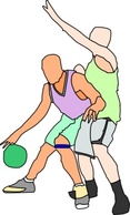 Basket Ball Players clip art