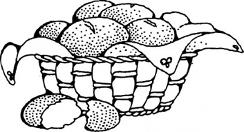 Food - Basket Of Rolls clip art 