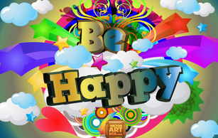 Abstract - Be Happy Vector 