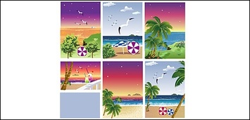 Flowers & Trees - Beach, the beach, seagulls, coconut, beverages 