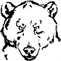 Animals - Bear Head clip art 