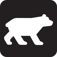 Signs & Symbols - Bear Viewing Black clip art 