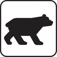 Animals - Bear Viewing White clip art 