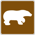 Bear Warning Vector Sign 