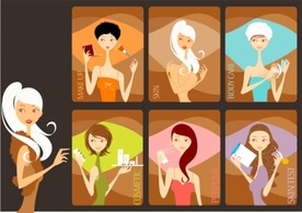 Human - Beauty Girls Vector Graphics 