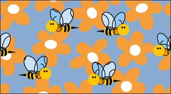 Flowers & Trees - Bee flowers Vector 