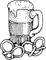 Beer And Pretzels clip art Preview