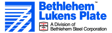 Bethlehem Lukens Plate 