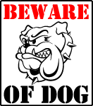 Beware Of Dog Vector Sign 1 