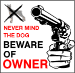 Beware Of Owner Vector Sign 