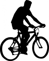 Bicyclist Silhouette clip art Preview