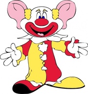 Human - Big Earred Clown clip art 