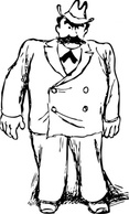 Human - Big Man In A Suit clip art 