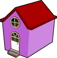 Buildings - Bigredsmile A Little Purple House clip art 