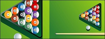 Billiards motion vector material 