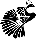 Bird With Large Feather Vector 