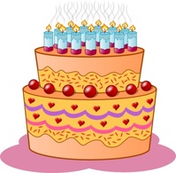 Food - Birthday Cake clip art 