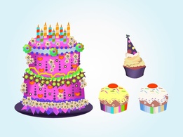 Cartoon - Birthday Cakes 