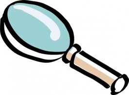 Objects - Bitterjug Magnifying Glass clip art 