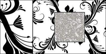 Patterns - Black and White Fashion Pattern Vector 