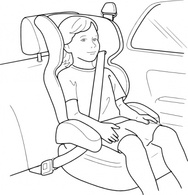Human - Black Car Safety Child White Cartoon Children Seat Belt Seats 
