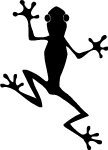 Black Frog Vector Image 