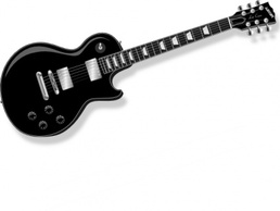 Music - Black Guitar clip art 