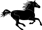 Black Horse Running Free Vector 