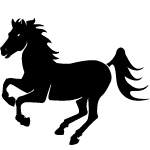 Black Horse Vector Illustration Vp