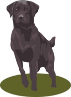 Black Lab clip art