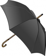 Objects - Black Umbrella clip art 